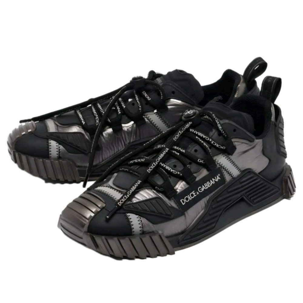 Dolce & GabbanaMen's Silver And Black Ns1 Sneakers EU 44 US Men's Size 11